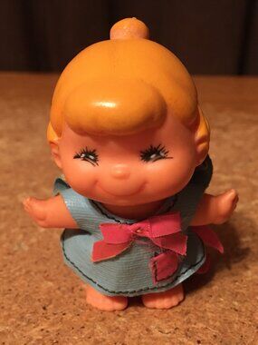 VINTAGE NIFTY NAN 1970 SMALL SHOTS MATTEL BOW DRESS BLONDE DOLL